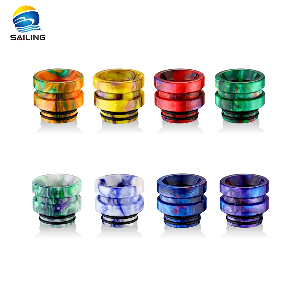Wholesale Multicolored SS Gilding And Epoxy Resin 810 Drip Tips