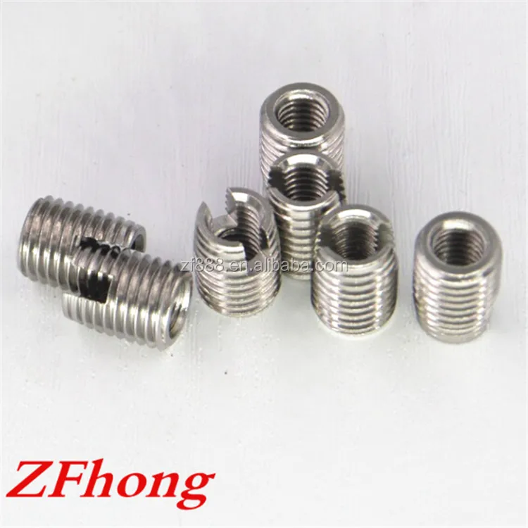 stainless steel 302 type slotted self tapping thread insert m2 m2.5 m3 m4 m5 m6 m8 m10