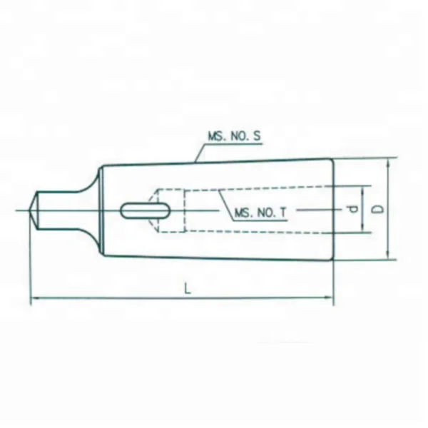 
Din 2185 Morse Taper Shank MT MS Lathe Drill Sleeves with tang ending 