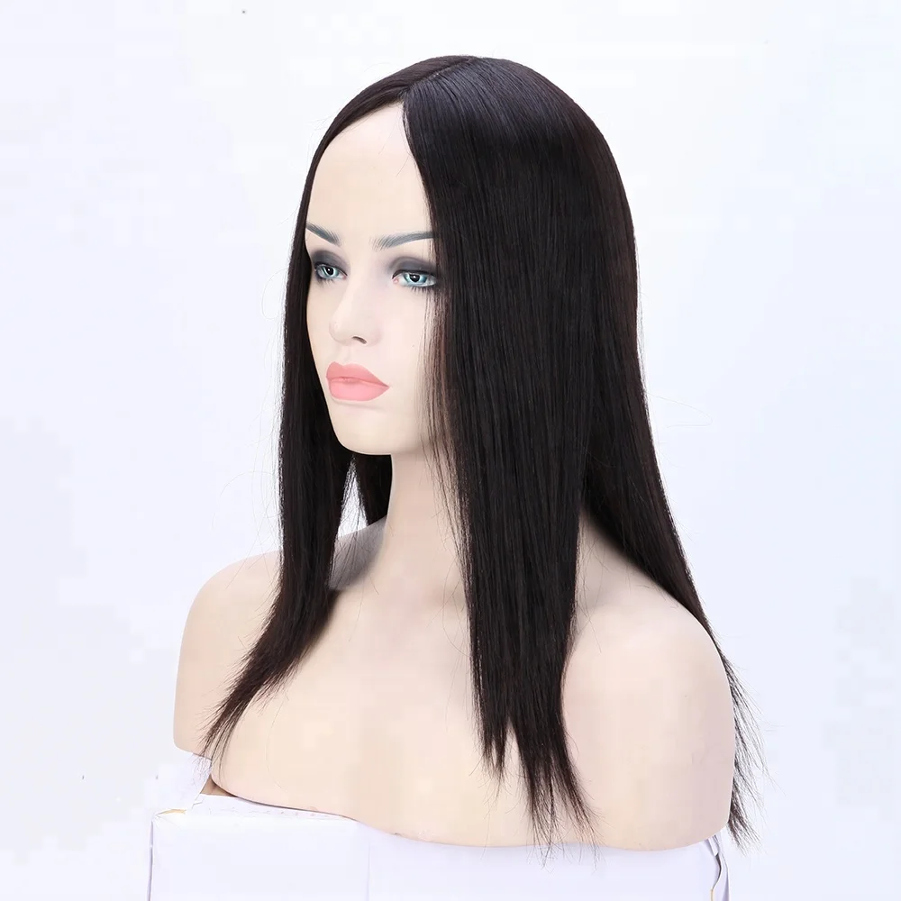 Cuticle aligned hair 14' full silk base shoulder length human hair jewish wig