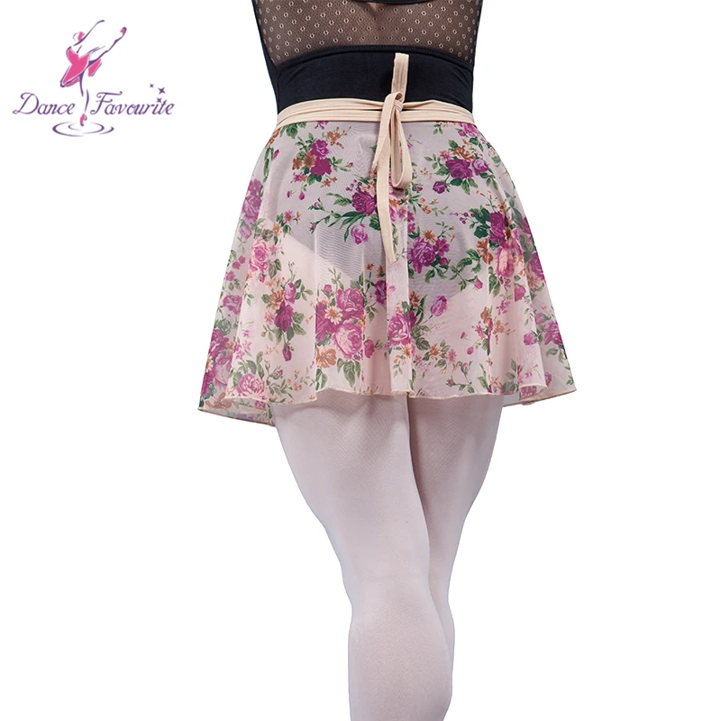 Dance Favourite Adult girls flower chiffon skirts ballet wrap skirt 01D0022