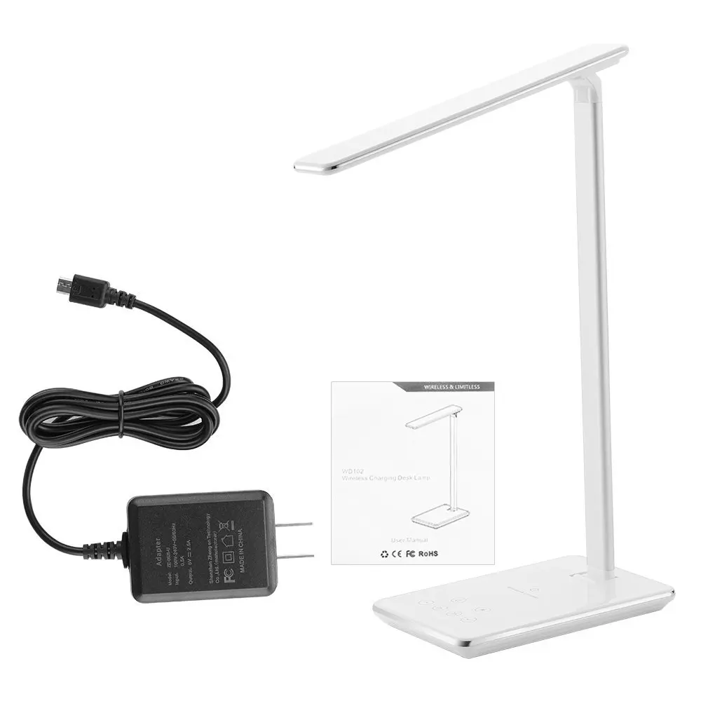 wholesale Wireless charging lamp intertek led desk lamp with usb and timer for study reading work office task light