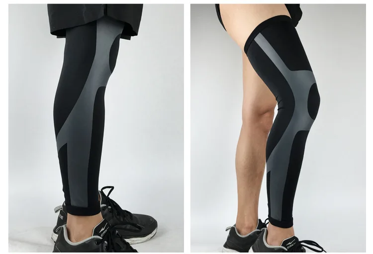 Silicone Leg Knee Long Sleeves for Sport Football Basketball,Running,Jogging,Basketball,Meniscus Tear,Joint Pain Relief