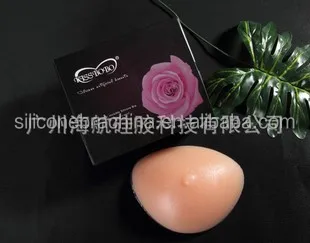 2016 triangle-shape silicone artificial breast forms silicone fake breast for men hot open breast forms