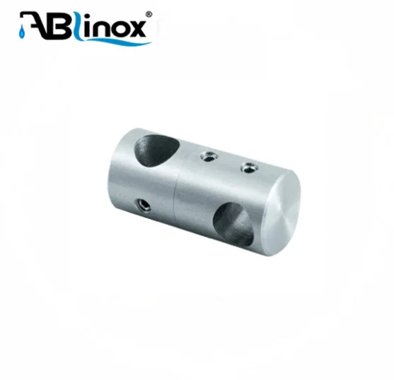 Stainless Steel Tube Holder Cross Bar Railing Connector For Pipe Round Crossbar Holder Glass Railing Standoff