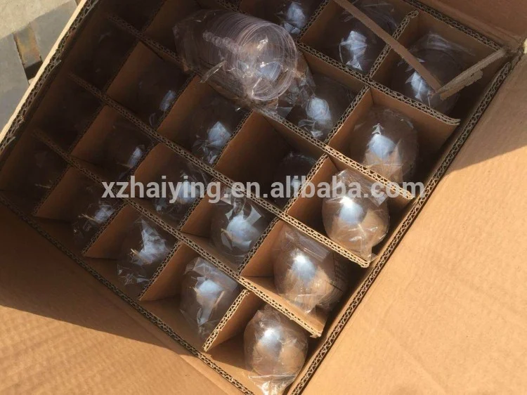 New plastic transparent fillables Christmas ball creative DIY clear hollow Christmas tree pendants clear ornament bulb container