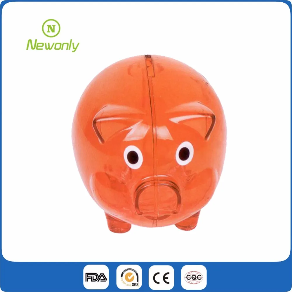 Piggy Coin Bank Hot-selling Lovely Custom Logo and Color Plastic Pig 7.5kgs/6kgs 12.5x10x9.8cm 2000pcs CN;ZHE Accept