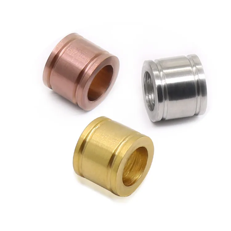 
Wholesale matte shiny engraved custom logo silver gold stainless steel bracelet spacer beads for jewelry making 