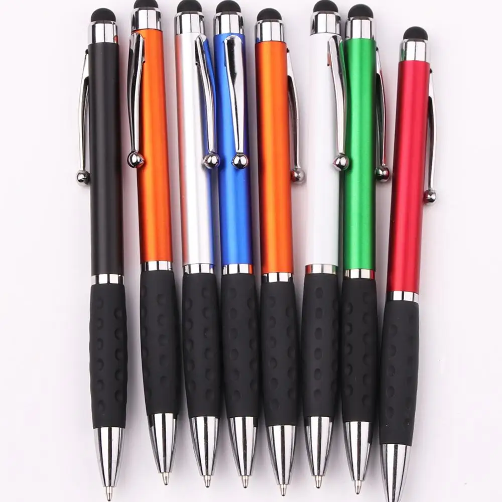 
Customized logo stylus pen 2 in 1 twist pen with stylus capacitive pen stylus 