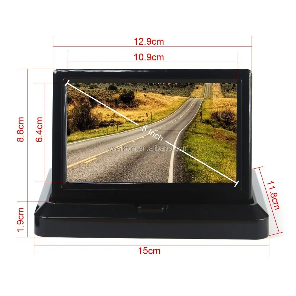 5 Inch Digital TFT LCD 16:9 High Definition 800 X480 Pixel Color Car Rear View Monitor Screen for Parking Backup Camera
