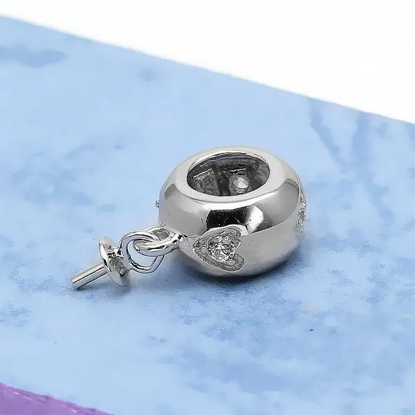 XD 925 Sterling silver charm jewelry semi pendant mounts for pearls  925 sterling silver pendant buckle