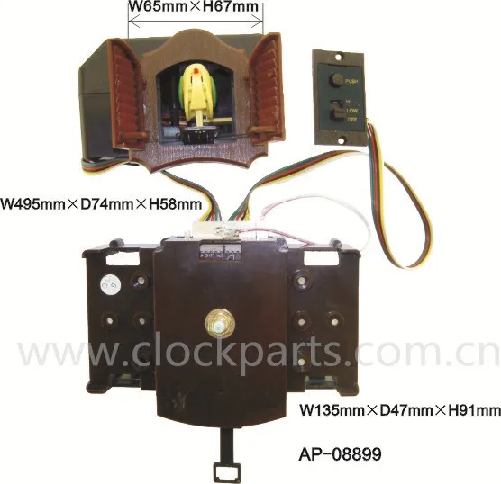 Classics high quality quartz cuckoo clock movement mechinism with bird come out YOUNGTOWN movement