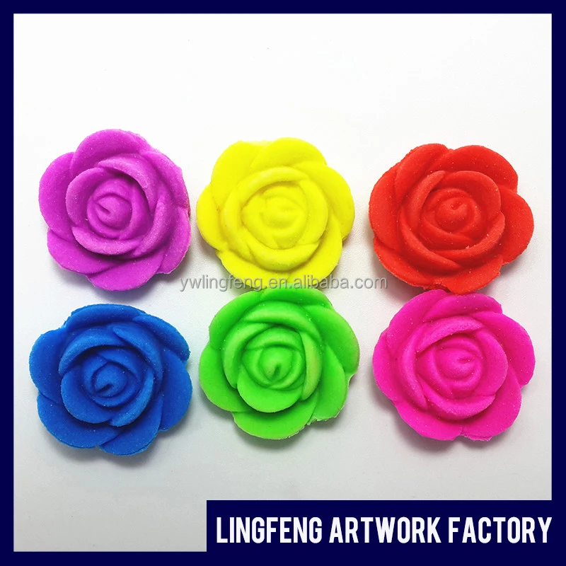 LF-173-12 linkfun middle size 2*2cm eva flower with crystal soil growing magic toys