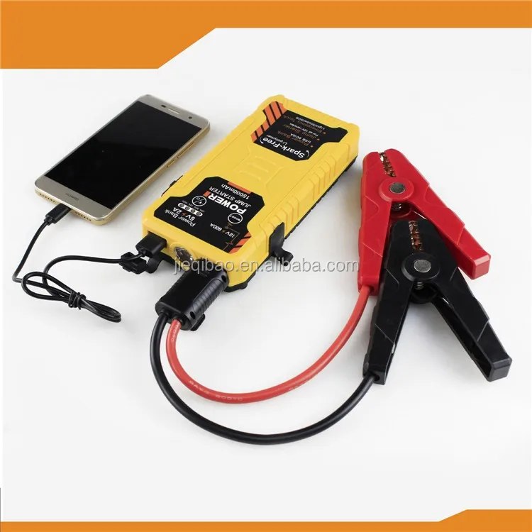 15000mAh Car Battery Charger Pack Jump Starter Multi Function Auto Emergency Power Bank for Starting Car Yellow red blue OEM