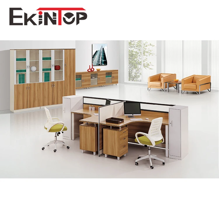 Fashion modern mdf modular t shaped low wood office desk partition for sale