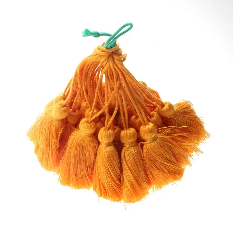 
Handmade wholesale 6cm big cotton tassel with long string loop 
