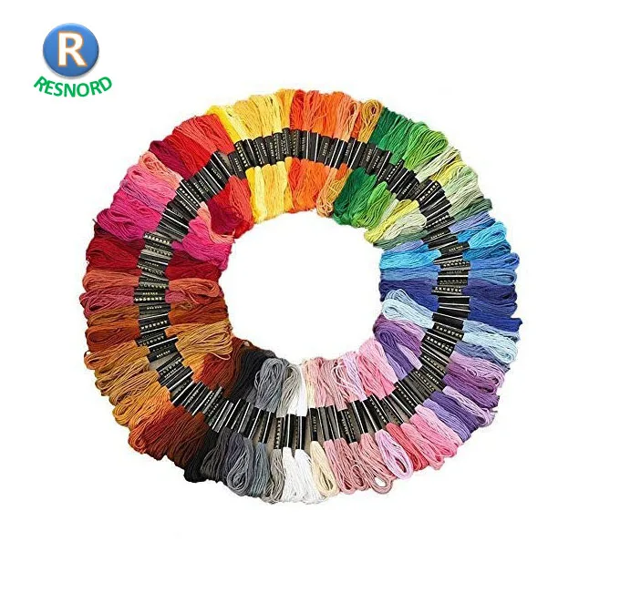 
100 Skeins Embroidery Premium Multi Color Cross Stitch Threads Embroider Machine 