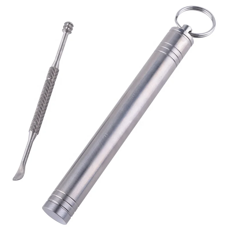 Titanium Alloy Toothpick Keychain Holder Travel Portable Metal Toothpick