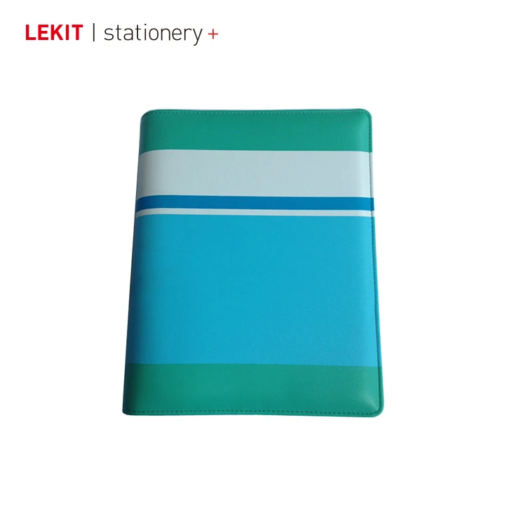 Защитный чехол-книжка a5 из искусственной кожи однотонный Чехол-книжка с 6 папками и тисненым логотипом