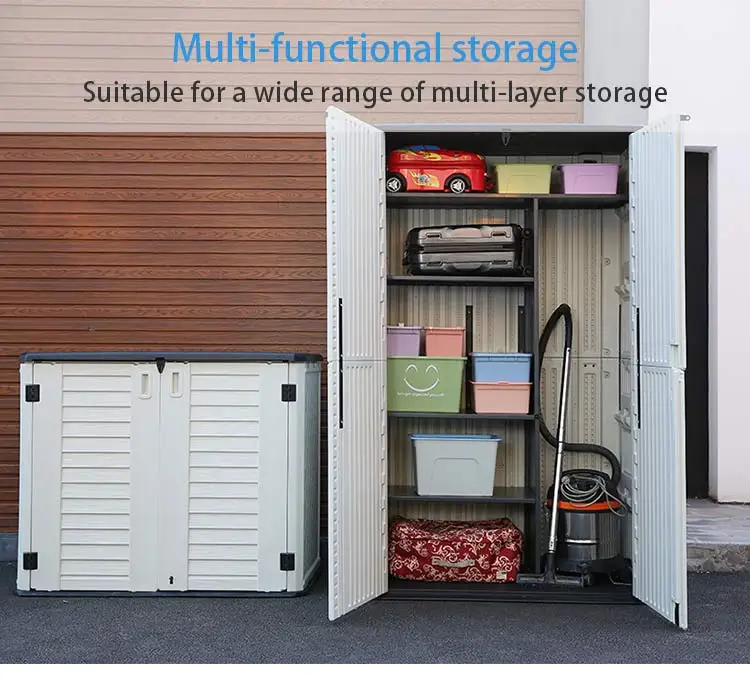 
HDPE Plastic cheap waterproof outdoor tools storage tool trolley set cabinet 