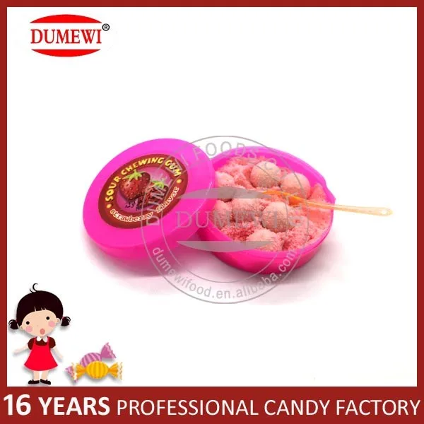 Фруктовый Вкус Круглый Шарик Жвачки с Кислые Конфеты Порошок