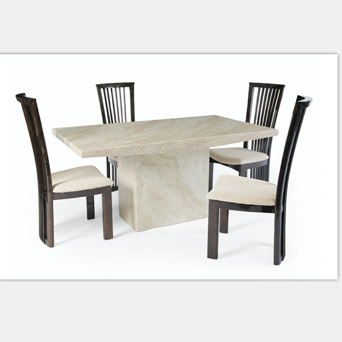 Итальянский белый доломит, круглый обеденный стол из белого мрамора