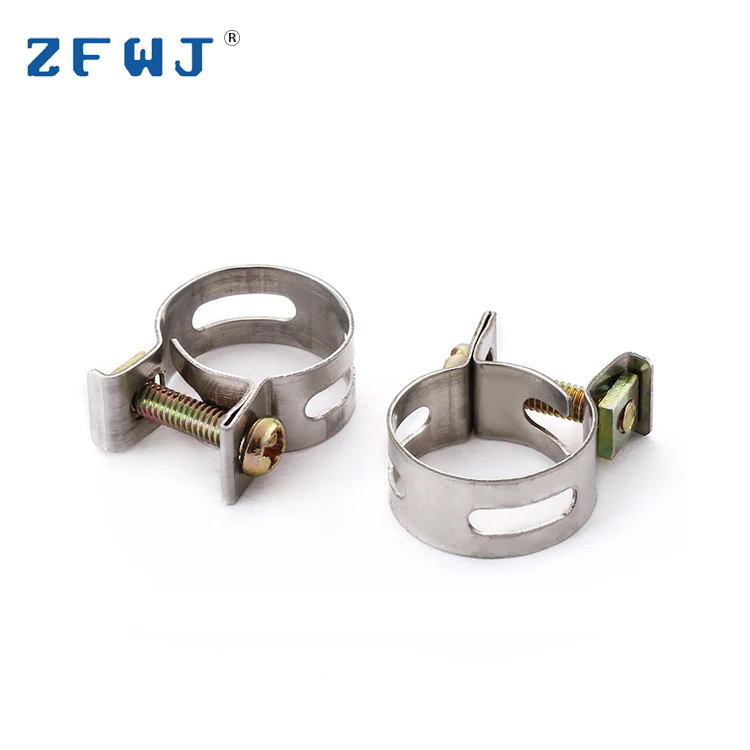 hose clamp , High quality 18mm size adjustable stainless steel gas hose clamp