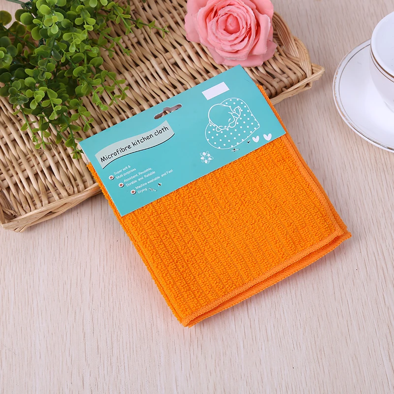 
Absorbent cleaning rags cheap kitchen napkins drying dish towel microfiber clean cloth 