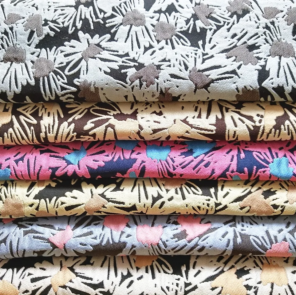 2019  LATEST GOOD QUALITY HIGH DENSITY FASHION BROCADE JACQUARD FABRIC