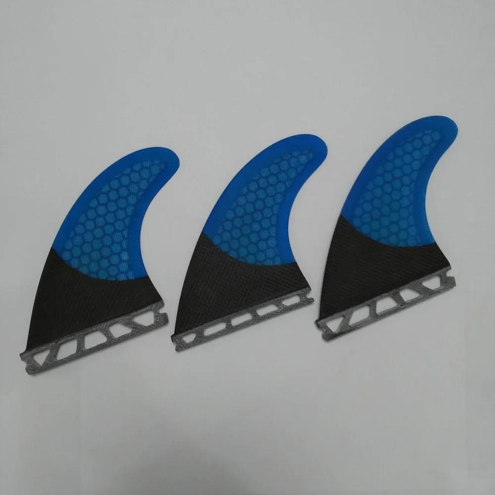 Single Tab Compatible Surfboard Fins Carbon Fiber Base Surf Fin Thruster Tri Fins Set Up