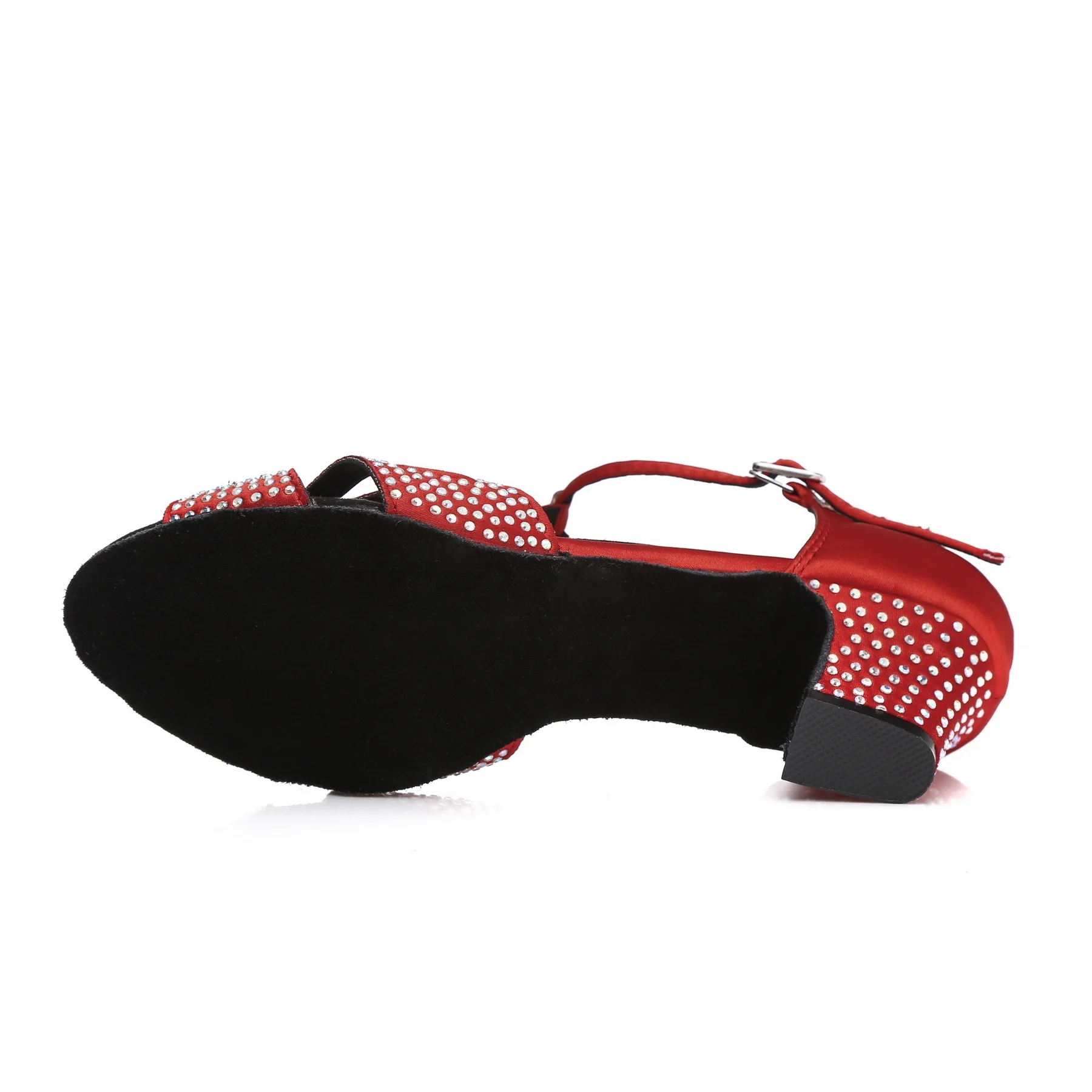 
New Salsa shoes L348 satin + rhinestone different with high ladies Latin dance shoes 