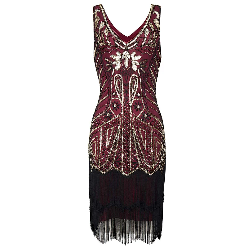 Vintage great gatsby 1920s  sequin beaded dress for women cocktail dress