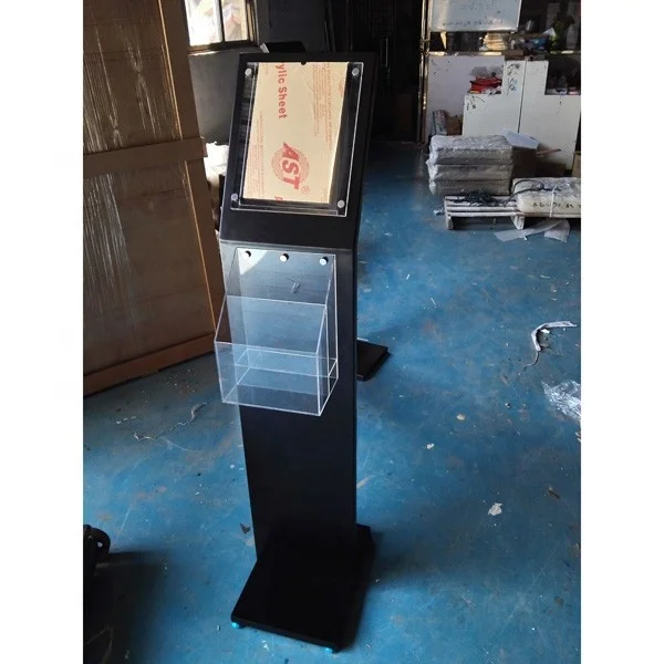 Custom free standing metal acrylic brochure poster magazine display racks stand