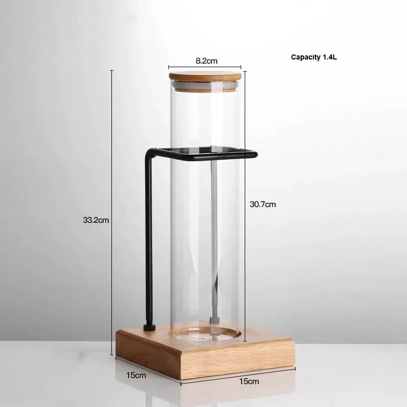 hand made glass showroom dry goods tea display rack