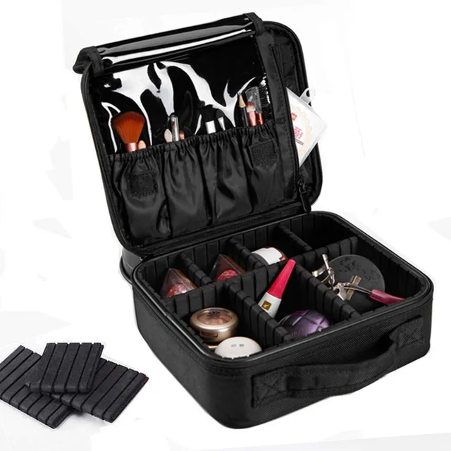 Upgrade waterproof double layer professional makeup bag cosmetic box for cosmetic brush