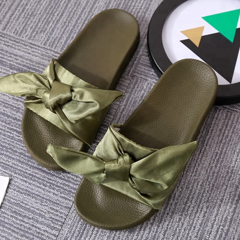 
Wholesale PCU Slides Butterfly Knot Ladies Slides Sandals 