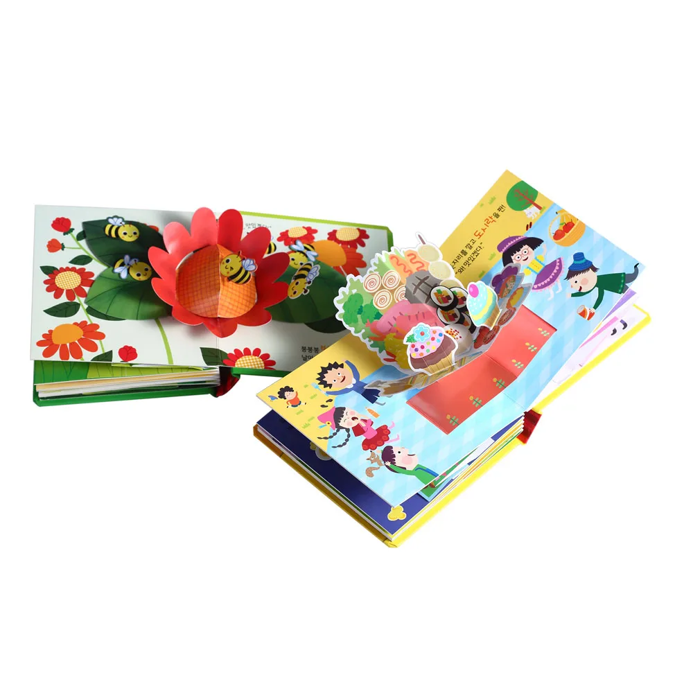 Children coloring pop up book printing for publisher