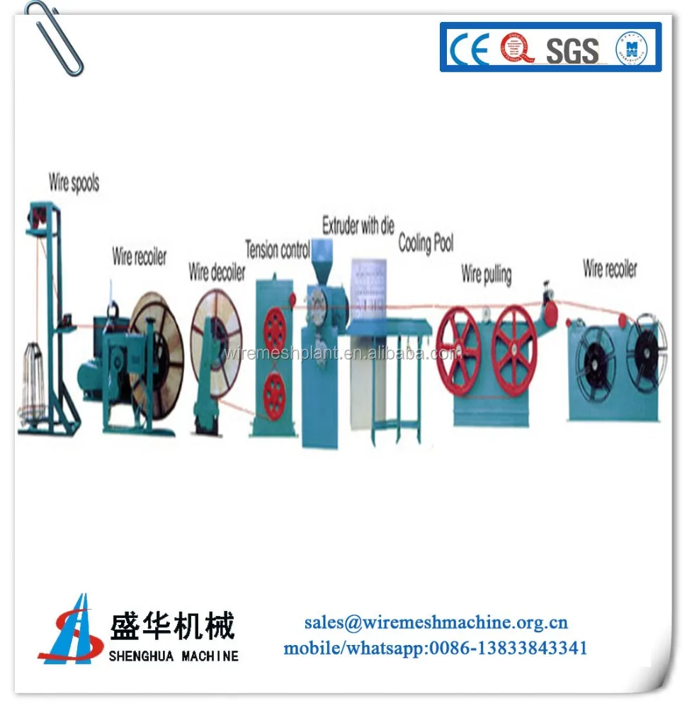 Supply  wire PVC/PE coated making machine for chain link fence