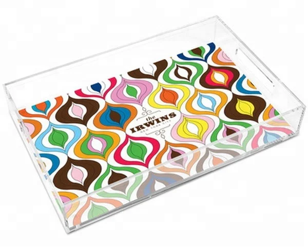 Free sample Wholesale custom LOGO  transparent clear  Acrylic tray for storage
