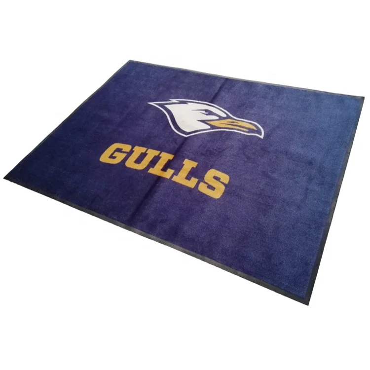 Custom Logo Nylon Printed Rubber Floor Carpet Entrance Mat For Door