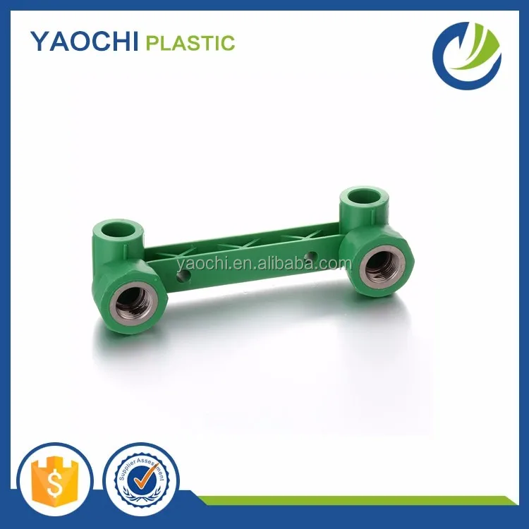 Plastic fitting PPR material female copper thread double elbow