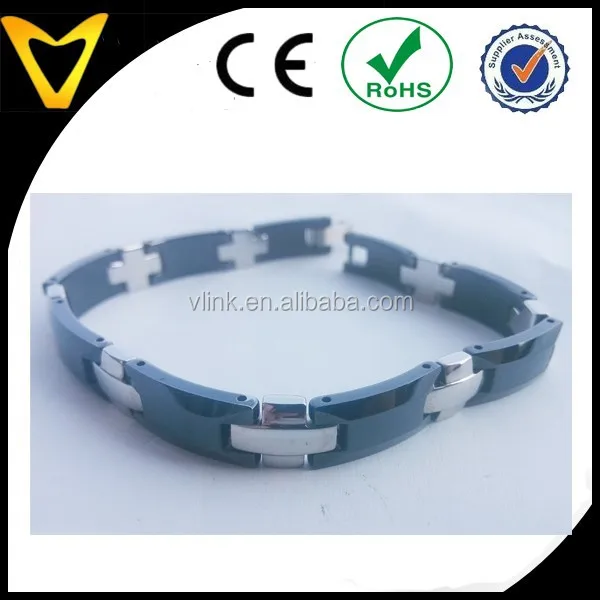 Black and white tungsten bracelet,fashion men bracelet,watch ops bracelets by Vlink jewelry