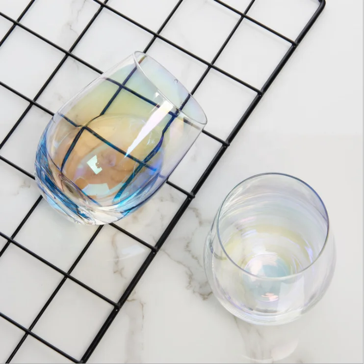 
Rainbow Water Glass Monogram Stemless Glass Wholesale 