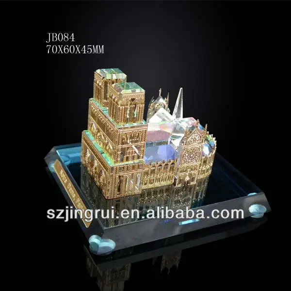 Paris Notre-Dame Cathedral crystal model