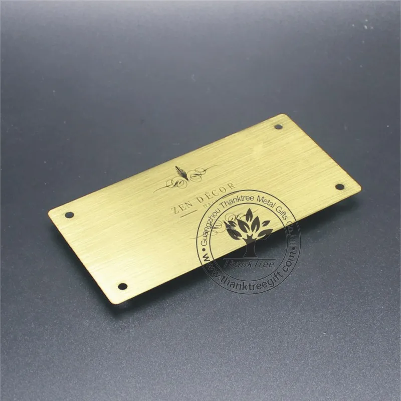 
Manufacturer wholesale logo engraved brass and stainless steel metal tag for furniture 