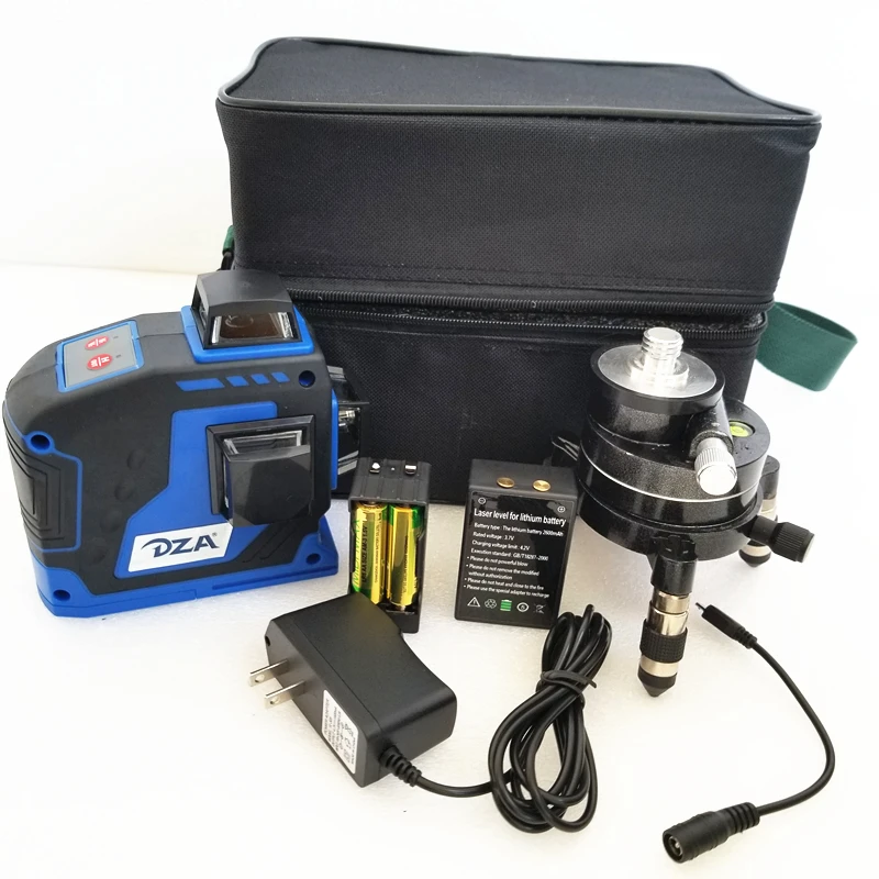 New Portable Automatic Cross Blue 360 Degree 12 Lines Green Beam 3d Laser Level