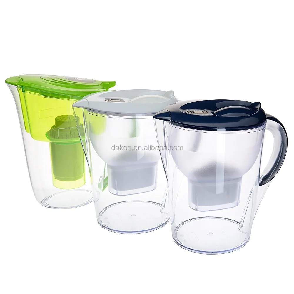 Alkaline Water Pitcher Ionizer With 2 Long Life Filters Water Filter Purifier, pH RESTORE Water Filtration System