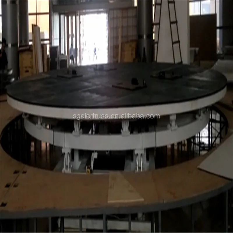 2*1m aluminum X Rotating hydraulic table lift stage scissor stage for car show