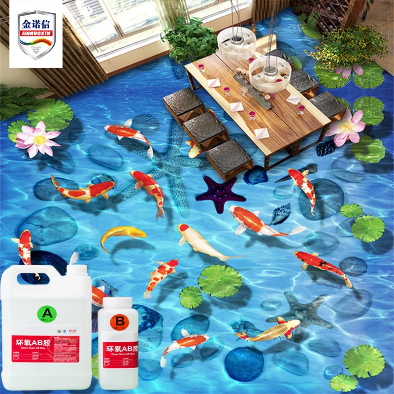 
Two Components Wholesale Crystal Epoxy Resin clear Liquid for Adhesive Glue Crystal for Epoxy Resin for 3D Floor Paint 