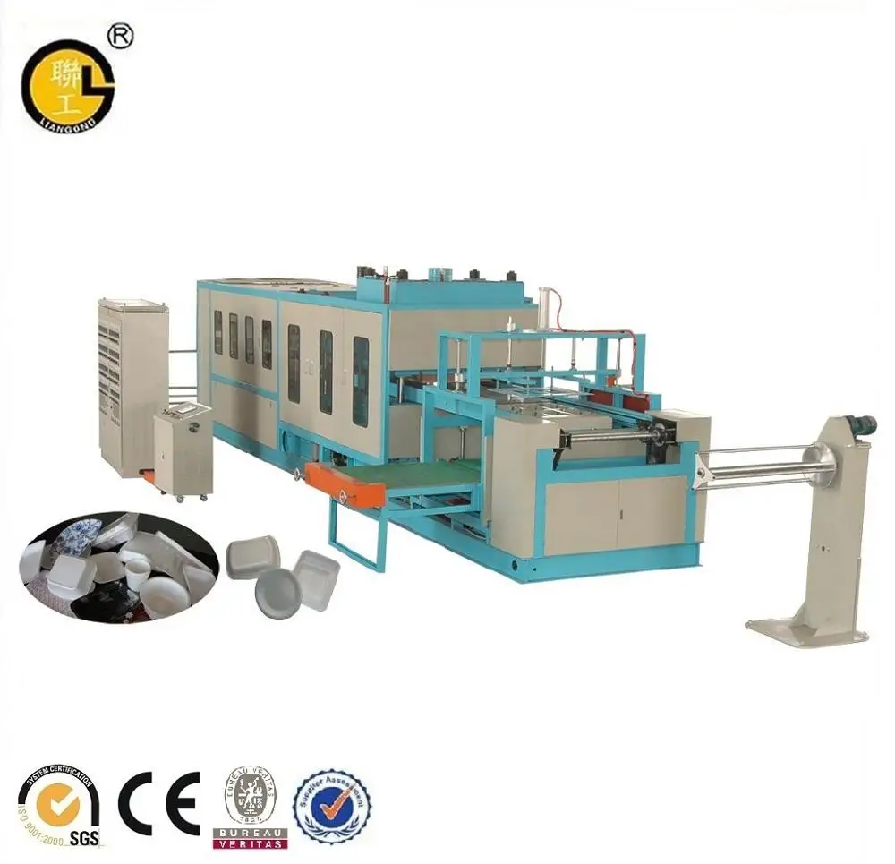 Full automatic PS foaming cup production line   PS foaming lunch box machine   plastic foaming box machine